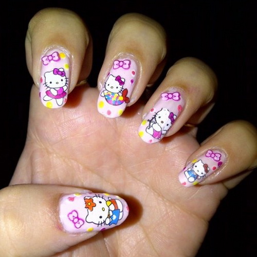 Hello Kitty Nail Designs