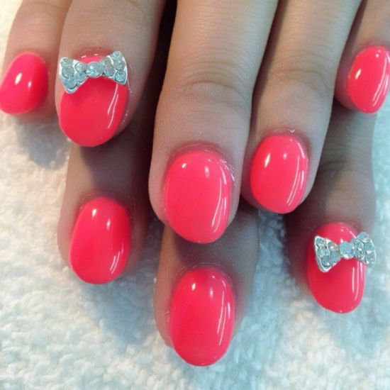 Pink Diamond Nail Art