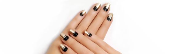 Easy Nail Art Tutorial To Create Gold Plated Moon