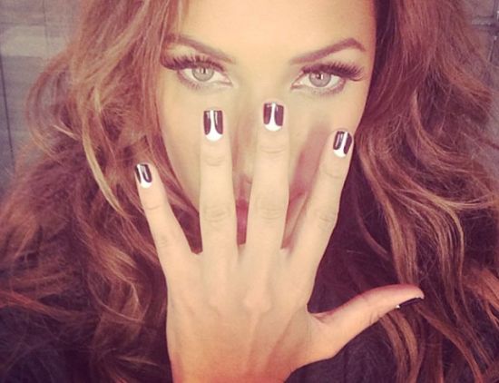 Celebrity Black And White Nails