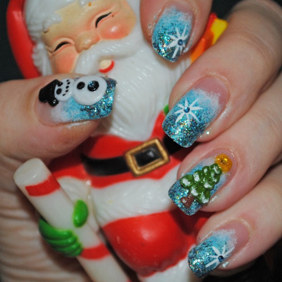 Santa Claus Nail Art