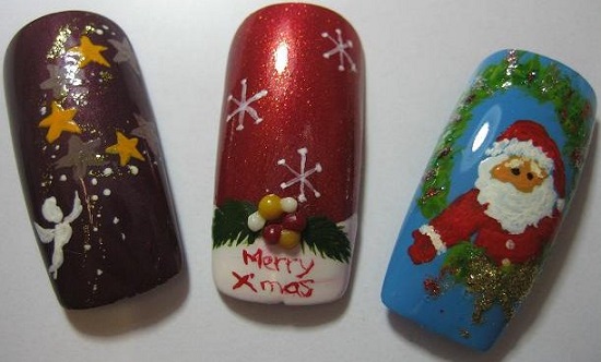 Santa Claus Nail Art