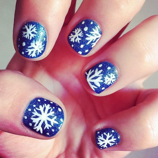33 Amazing Snowflake Nail Arts