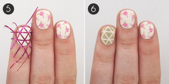 Geometry And Roses Mani