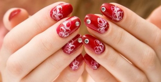 Red Wedding Nail Designs