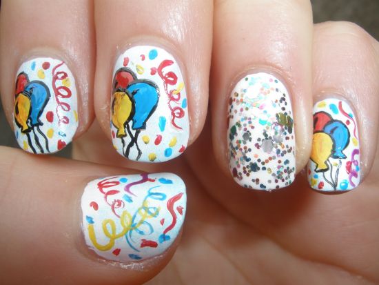 3. Creative Birthday Party Nail Art - wide 1