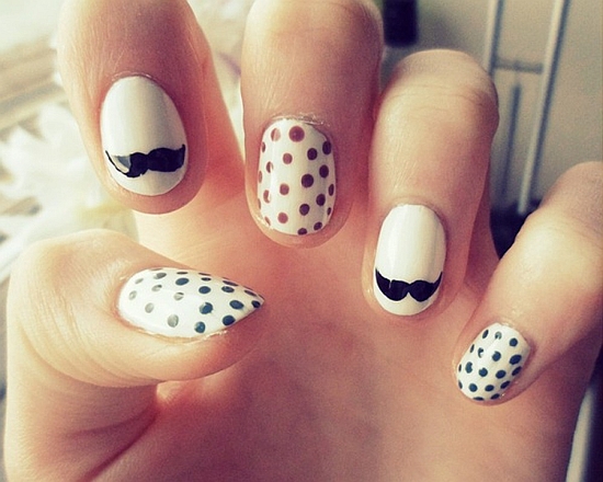 Mustache On Nails