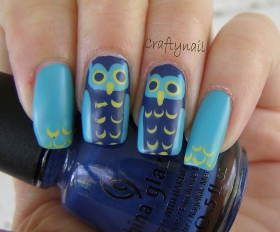 Owl Nail Art Designs