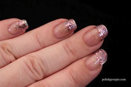 Light Pink Glitter Gradient Nails