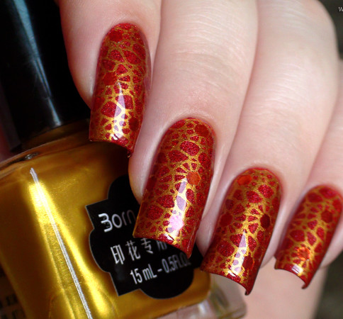 Gold Born Pretty Stamping Nails