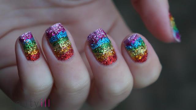 35 Bright Rainbow Nail Art