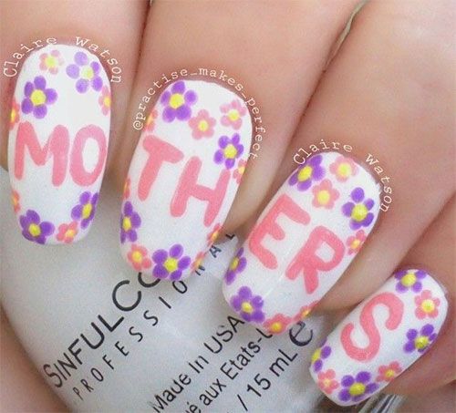 15 Sweet Mothers Day Nail Art
