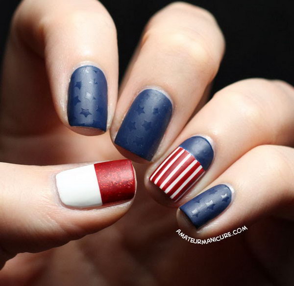 15 Patriotic Flag Nails Flag Day Holiday
