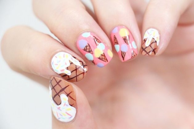 Cute Ice Cream Toe Nail Art - wide 6