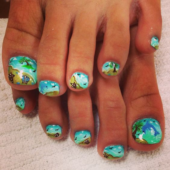 Toe Designs For The Beach 10