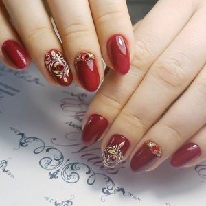 34 Elegant Red Nails