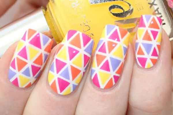 triangle nail design tutorial